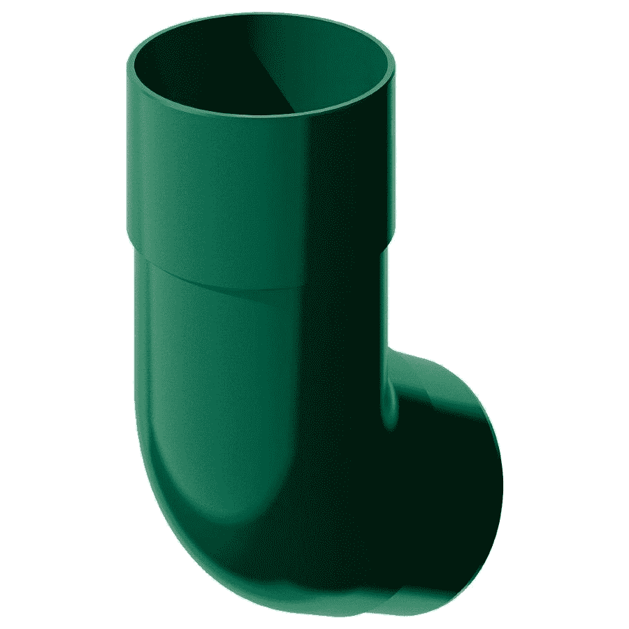 Колено трубы Verat 125/82 108 градусов зеленый