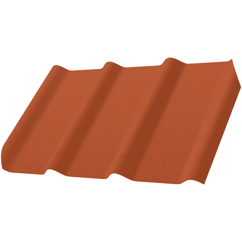 Фиброчерепица Decover 40/300 580x980x5,8 мм оранжевый